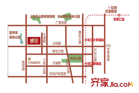 上尚缘交通图