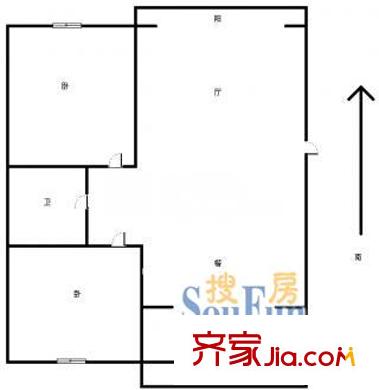 紫翠新行苑戶型圖上海 紫翠苑2室 戶型圖 2室2廳1衛(wèi)1廚