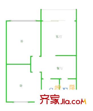 紫翠新行苑戶型圖上海 紫翠苑2室 戶型圖 2室2廳1衛(wèi)1廚