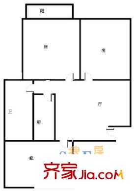 紫翠新行苑戶型圖上海 紫翠苑2室 戶型圖 2室1廳1衛(wèi)1廚