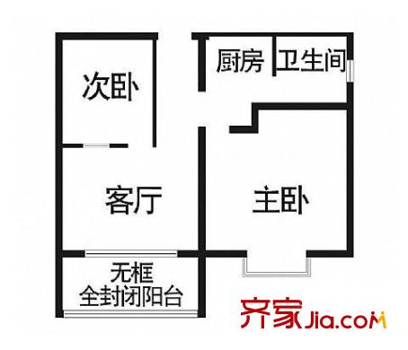 清風(fēng)雅苑 2室 戶型圖