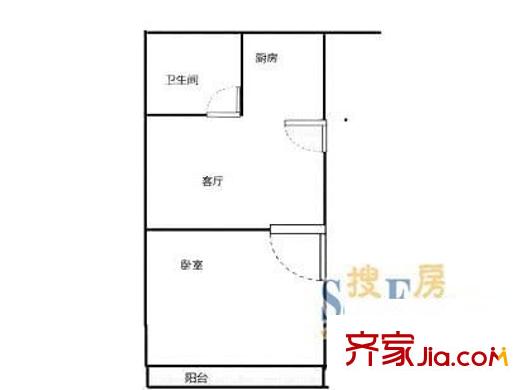 大寺新村 2室 户型图
