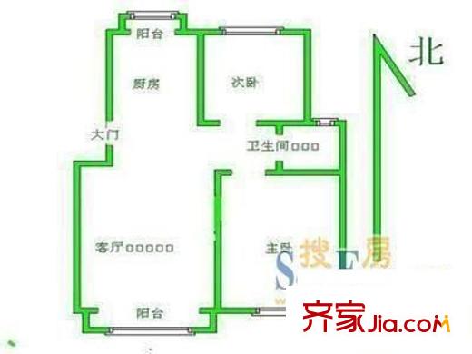 月桂苑 2室 戶型圖