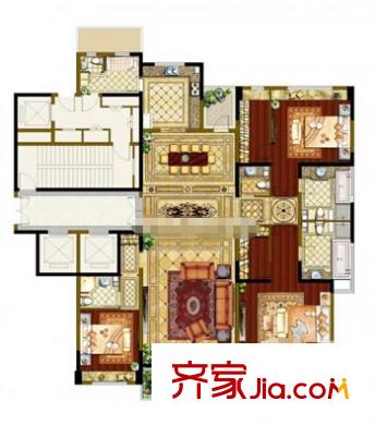 萬達(dá)公館戶型圖戶型圖3室 