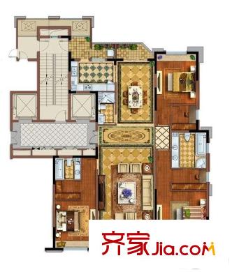 萬達(dá)公館戶型圖戶型圖 3室 3室2廳2衛(wèi)1廚
