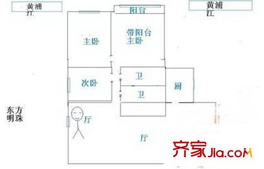 黃山小區(qū) 3室 戶型圖