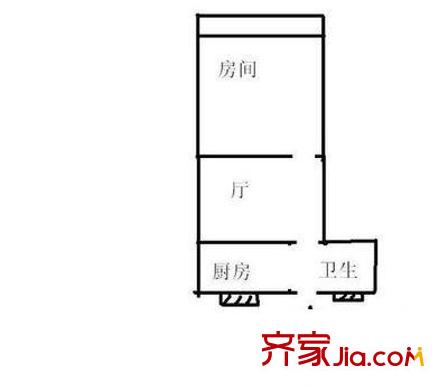 黃山小區(qū) 1室 戶型圖
