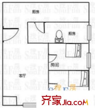 申金大廈公寓戶型圖上海 申金大廈 戶型圖 2室2廳1衛(wèi)1廚