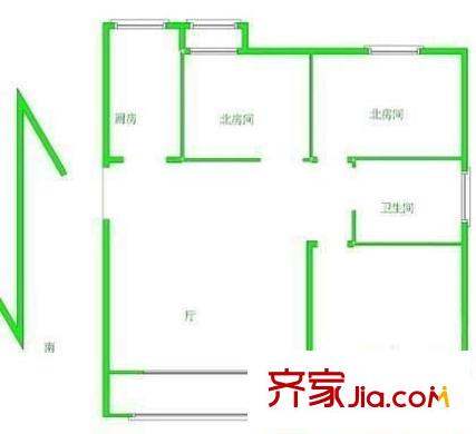 德馨公寓 3室 戶型圖