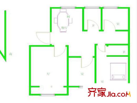 南京煉油廠小區(qū)戶型圖戶型圖 3室 3室2廳2衛(wèi)1廚