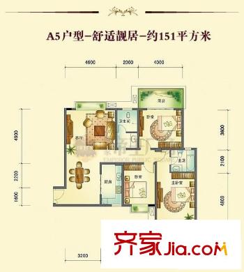 紫勋风雅苑 4室 户型图