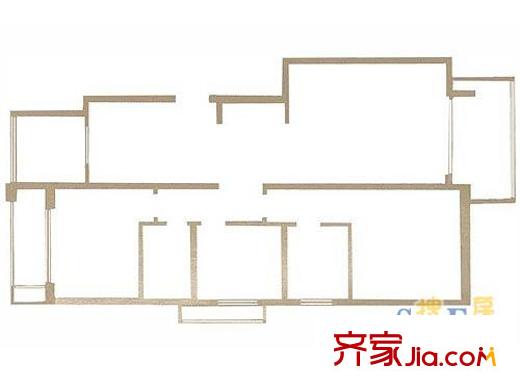 紫勋风雅苑户型图3室2厅2卫房型图 3室2厅2卫1厨
