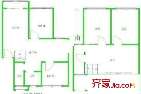 森林灣家園戶(hù)型圖戶(hù)型圖 4室3廳3衛(wèi)1廚