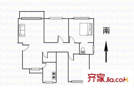 鼎信公寓 3室 户型图
