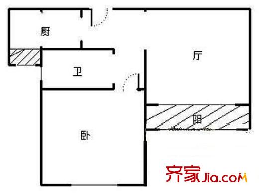 景舒苑一村 1室 户型图