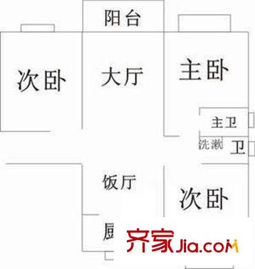 金楓公寓 3室 戶型圖