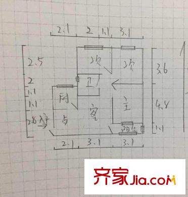 文靖新村戶型圖戶型圖3室 3室2廳1衛(wèi)1廚