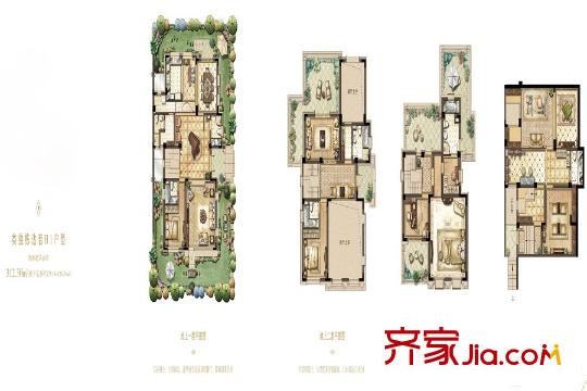 晶苑四季御庭四期H1户型 4室4厅4卫1厨