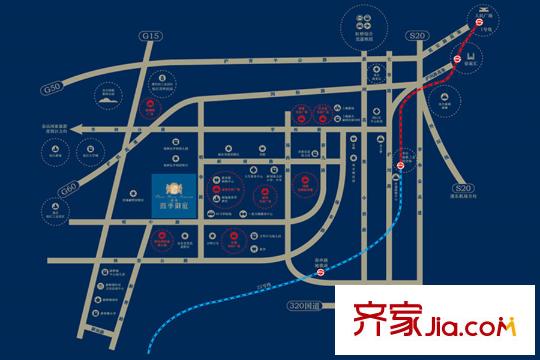 晶苑四季御庭四期交通图