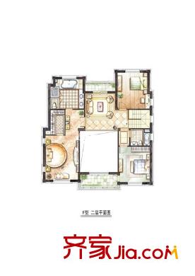 東郊紫園F戶型二層 3室3衛(wèi)