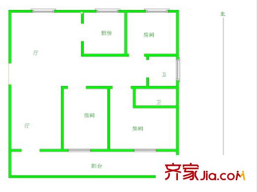 雙贏花園戶型圖戶型圖 3室 3室2廳2衛(wèi)1廚
