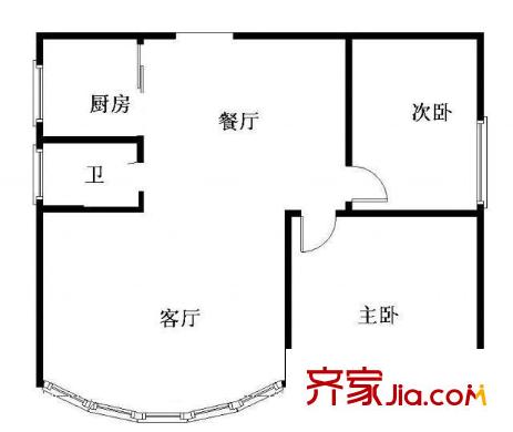 歐洲城戶型圖戶型圖 2室 2室2廳1衛(wèi)1廚