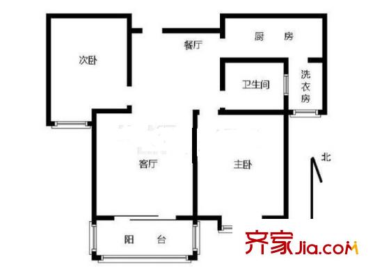 歐洲城戶型圖戶型圖 2室 2室2廳1衛(wèi)1廚