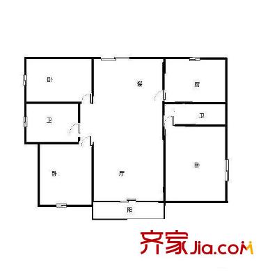 怡東花園二期 3室 戶型圖