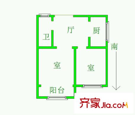 沿河三村戶型圖戶型圖2室 2室1廳1衛(wèi)1廚