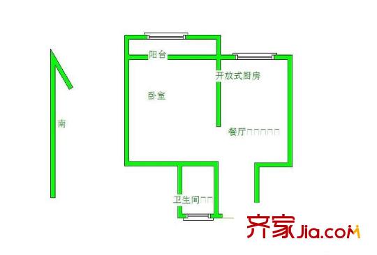 沿河三村戶型圖戶型圖 1室 1室1廳1衛(wèi)1廚