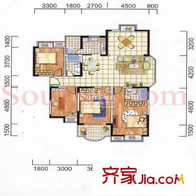 歐洲城戶型圖戶型圖 5室 5室2廳2衛(wèi)1廚