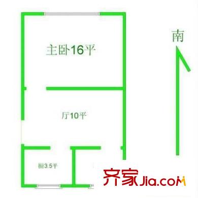 天成小区户型图户型图 1室1厅1卫1厨