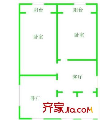 蕩灣新村 3室 戶型圖