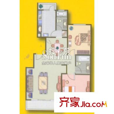 丹芳苑戶(hù)型圖2室2廳2衛(wèi)1廚