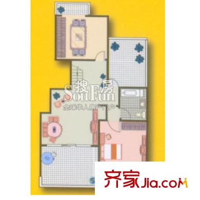 丹芳苑戶(hù)型圖4室3廳3衛(wèi)1廚