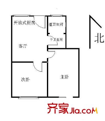安民村戶型圖戶型圖 2室 2室1廳1衛(wèi)1廚
