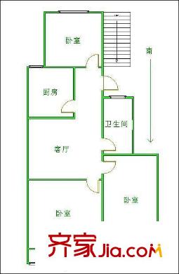安民村戶型圖戶型圖 3室 3室1廳1衛(wèi)1廚