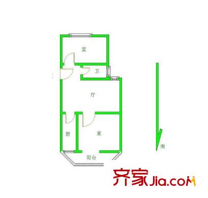安民村戶型圖戶型圖 2室 2室2廳1衛(wèi)1廚