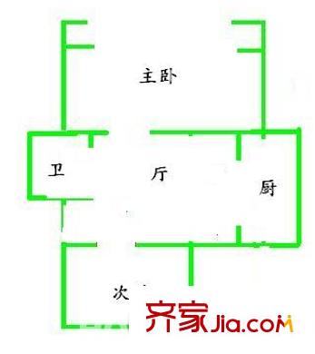 安民村戶型圖 戶型圖 2室 2室1廳1衛(wèi)1廚