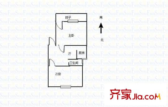 安民村戶型圖 戶型圖 2室 2室1廳1衛(wèi)1廚