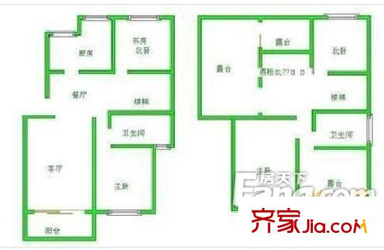 華高新苑北苑戶型圖 戶型圖 4室2廳2衛(wèi)1廚