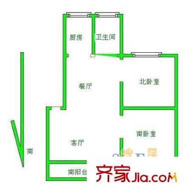 華高新苑北苑戶型圖上海 華高新苑(北苑) 戶型圖 2室2廳1衛(wèi)1廚