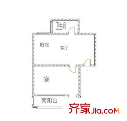 安國村戶型圖 戶型圖 1室 1室1廳1衛(wèi)1廚