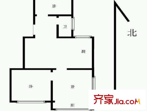 安國村戶型圖戶型圖 3室 3室1廳1衛(wèi)1廚