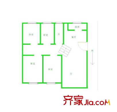 愛濤漪水園戶型圖 戶型圖 4室 4室2廳2衛(wèi)1廚