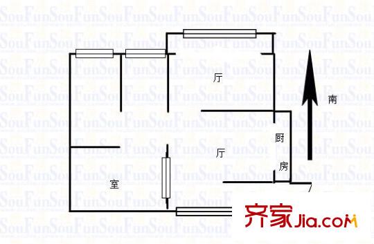 長(zhǎng)虹路住宅戶型圖戶型圖2室 2室2廳1衛(wèi)1廚