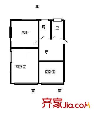 宝钢十一村 3室 户型图