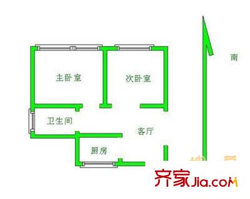 上海 宝钢十一村 户型图