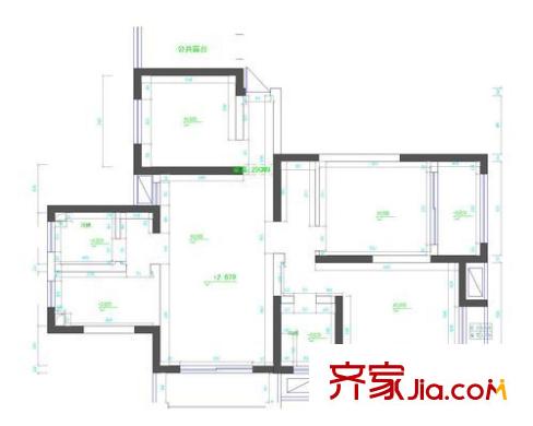高盛家園戶型圖戶型圖 3室2廳2衛(wèi)1廚