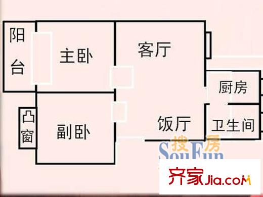 前哨路198弄小區(qū)戶(hù)型圖上海 前哨路198弄 戶(hù)型圖 2室2廳1衛(wèi)1廚